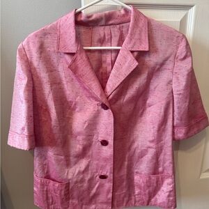 Pink Short Sleeve Blazer